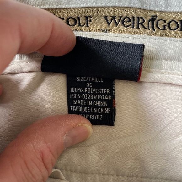 Weir Golf Men's Gray/Beige Performance Golf Shorts Size 36 Preppy Clubhouse - Picture 7 of 13